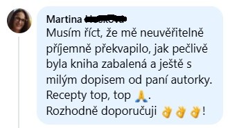 Skutečná zpětná vazba od čtenářky knihy