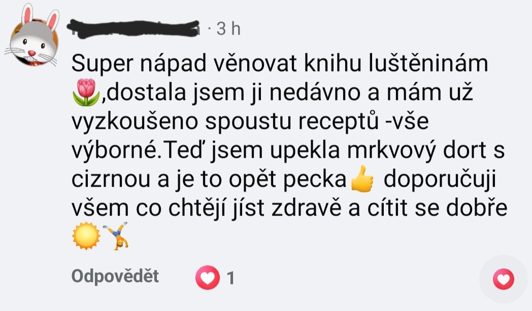 Skutečná recenze čtenářky knihy na Facebooku