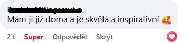Skutečná zpětná vazba od čtenářky knihy