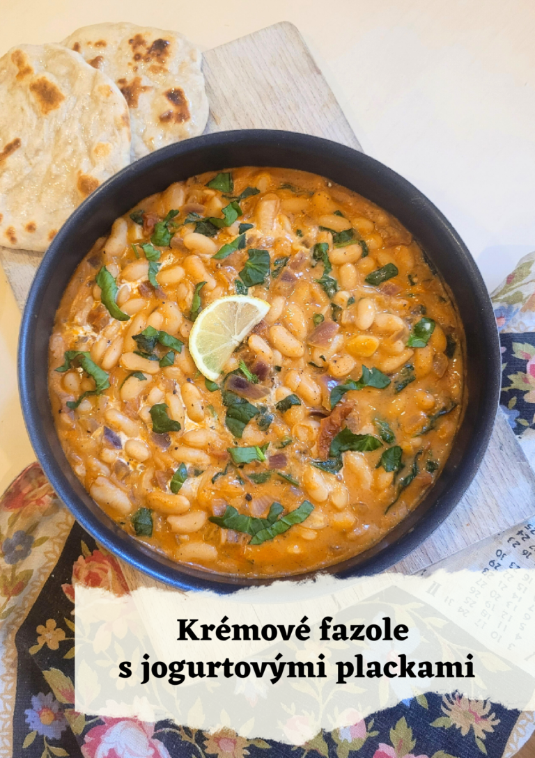 Krémové fazole s jogurtovými plackami - recept z knihy Luštěniny, jak je neznáte